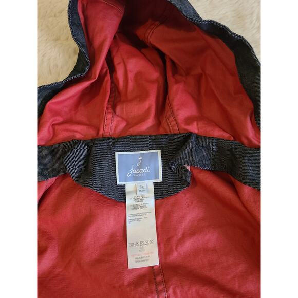 Jacadi Paris Boy's Navy Blue Raincoat Jacket size 3y with pockets and hood - Picture 4 of 4